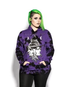ACDC Duality - Purple Lightning Dye Hooded Pullover
