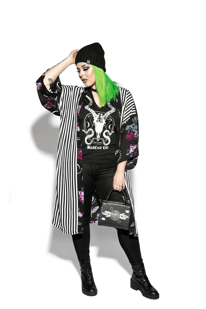 ACDC Womens Dark Floral Long Duster - Kimono 6 ACDC Womens Dark Floral Long Duster - Kimono