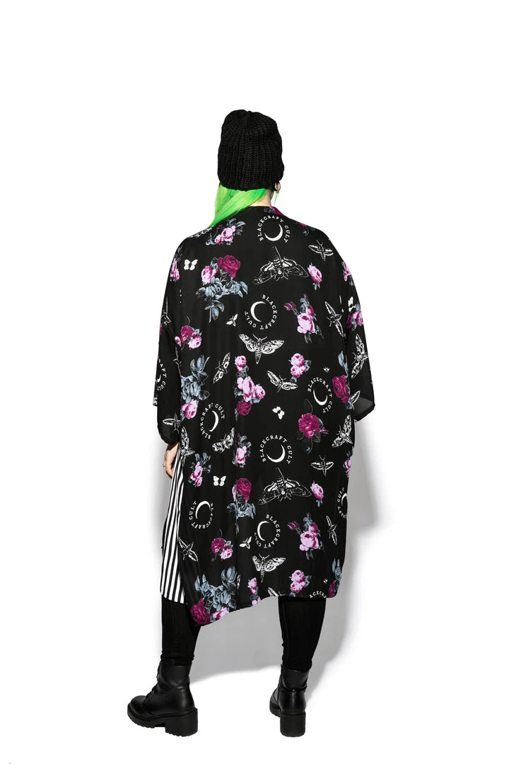 ACDC Womens Dark Floral Long Duster - Kimono 5 ACDC Womens Dark Floral Long Duster - Kimono