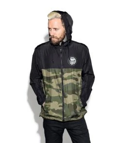 Blackcraft Cult Mens Staple Black On Camo - Lightweight Windbreaker