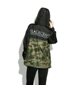 Blackcraft Cult Mens Staple Black On Camo - Lightweight Windbreaker