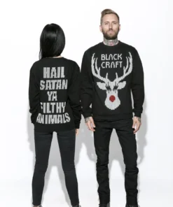 Blackcraft Cult Mens Black Metal Rudolph- Crewneck