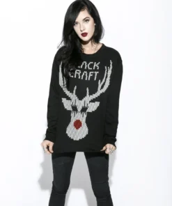 Blackcraft Cult Mens Black Metal Rudolph- Crewneck