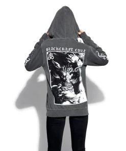 Blackcraft Cult Mens Fiend - Unisex Pigment Dyed Hooded Pullover