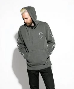 Blackcraft Cult Mens Fiend - Unisex Pigment Dyed Hooded Pullover