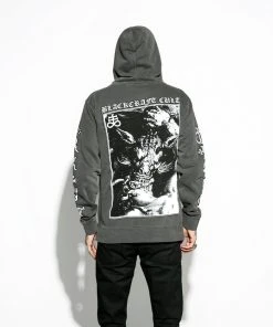 Blackcraft Cult Mens Fiend - Unisex Pigment Dyed Hooded Pullover