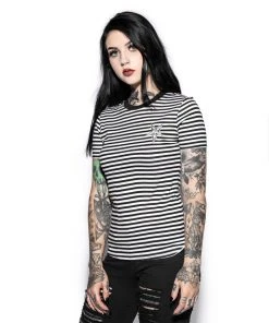 ACDC Womens Baphomet - Striped Women's Tee