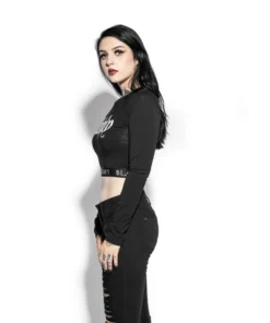 ACDC Womens Unholy - Women's Long Sleeve Crop