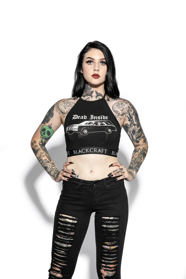 ACDC Womens Hearse - Women's Halter Crop 5 ACDC Womens Hearse - Women's Halter Crop