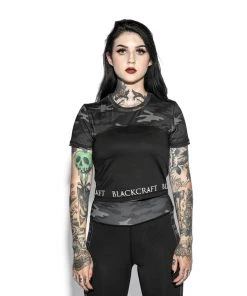 Blackcraft Cult Believe In Yourself Camo - Active Crop Top Womens 13 Blackcraft Cult Believe In Yourself Camo - Active Crop Top Womens
