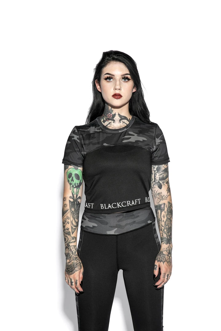 Blackcraft Cult Believe In Yourself Camo - Active Crop Top Womens 6 Blackcraft Cult Believe In Yourself Camo - Active Crop Top Womens