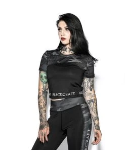 Blackcraft Cult Believe In Yourself Camo - Active Crop Top Womens 16 Blackcraft Cult Believe In Yourself Camo - Active Crop Top Womens
