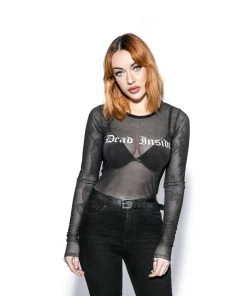 ACDC Womens Dead Inside - Mesh Women's Long Sleeve Tee