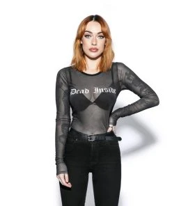 ACDC Womens Dead Inside - Mesh Women's Long Sleeve Tee