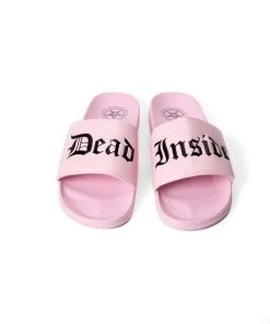 NYLA Pink Dead Inside - Pool Slides Mens