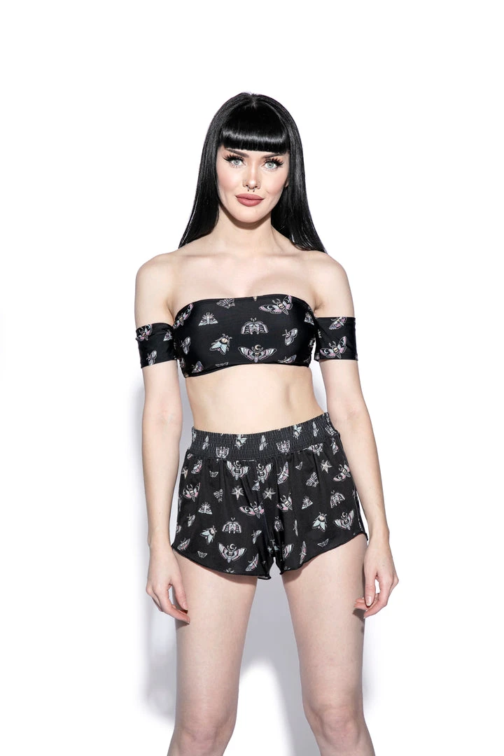 ACDC Pastel Death Moth Swim Shortie Womens 5 ACDC Pastel Death Moth Swim Shortie Womens