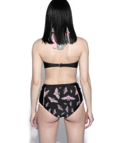 ACDC Pink Bat Swim Top Womens