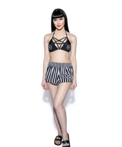 ACDC Womens Believe In Yourself Stripe Swim Shortie