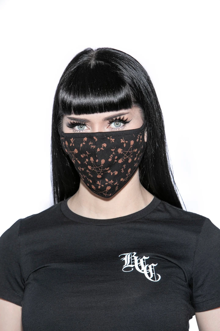 ACDC Pentagram Rose - Face Mask Accessories 3 ACDC Pentagram Rose - Face Mask Accessories