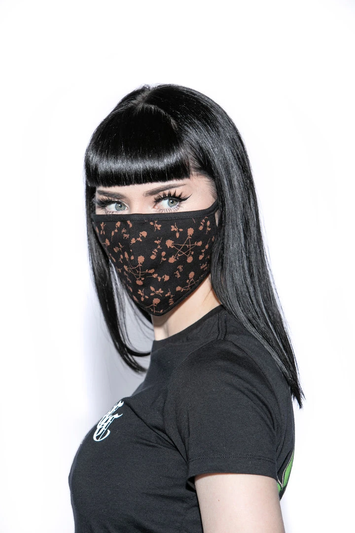 ACDC Pentagram Rose - Face Mask Accessories 5 ACDC Pentagram Rose - Face Mask Accessories