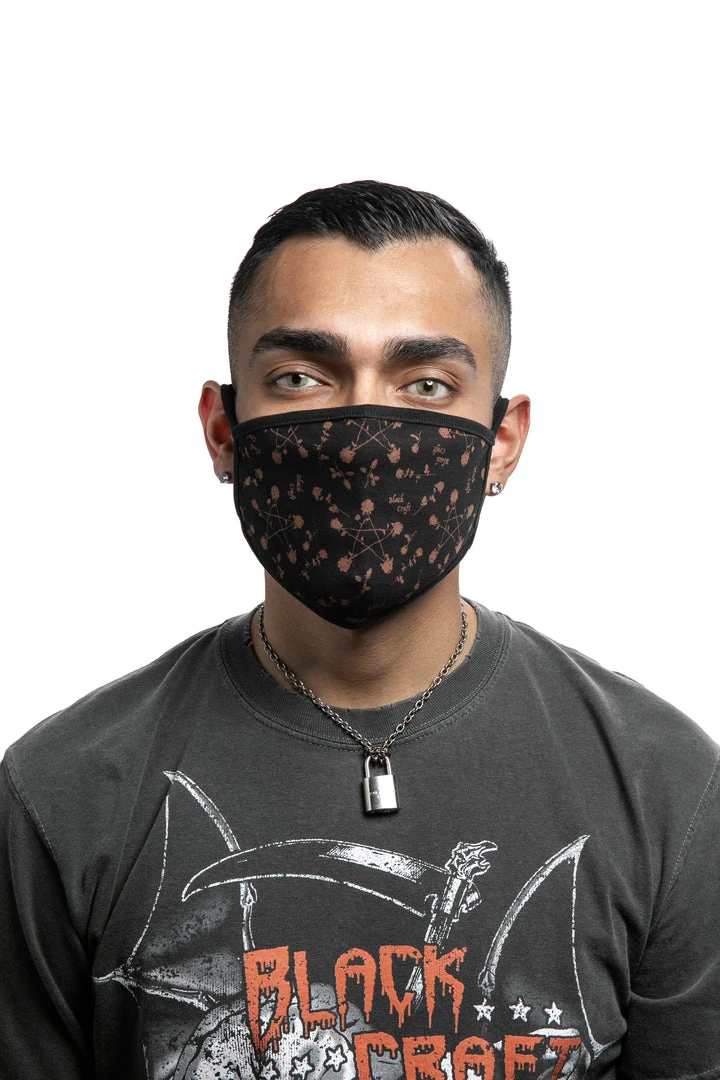 ACDC Pentagram Rose - Face Mask Accessories 4 ACDC Pentagram Rose - Face Mask Accessories