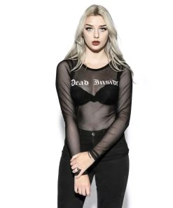ACDC Womens Dead Inside - Mesh Women's Long Sleeve Tee