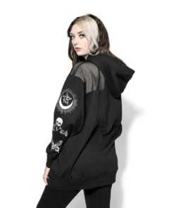 ACDC Love Me Like My Demons Do - Oversized Mesh Hoodie Womens
