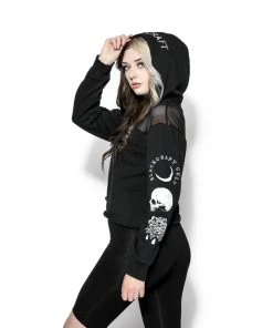 ACDC Womens Spirits Of The Dead - Mesh Crop Hoodie 10 ACDC Womens Spirits Of The Dead - Mesh Crop Hoodie