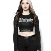ACDC Womens Unholy - Women's Long Sleeve Crop