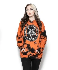 ACDC Believe In Yourself - Orange Lightning Dye Hooded Pullover Mens 7 ACDC Believe In Yourself - Orange Lightning Dye Hooded Pullover Mens