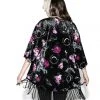 ACDC Dark Floral - Velvet Kimono