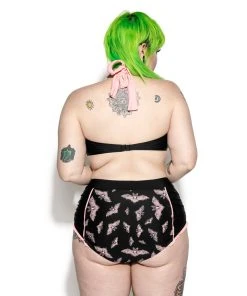 ACDC Pink Bat High Waist Swim Bottom Womens
