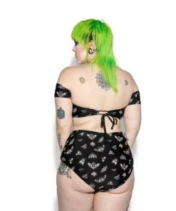 ACDC Pastel Death Moth High Waist Swim Bottom Womens