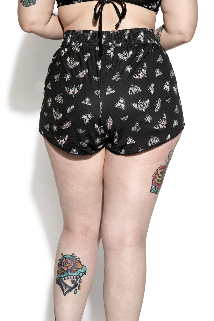 ACDC Pastel Death Moth Swim Shortie Womens 6 ACDC Pastel Death Moth Swim Shortie Womens