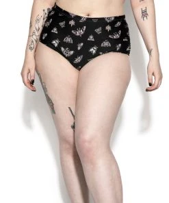 ACDC Pastel Death Moth High Waist Swim Bottom Womens