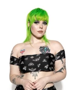 ACDC Pastel Death Moth Off The Shoulder Swim Top