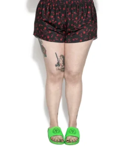 ACDC Womens Pentagram Rose Swim Shortie