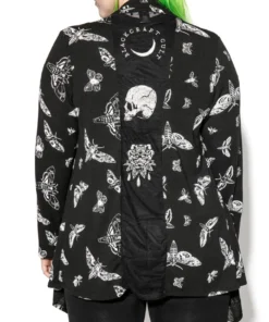 ACDC Death Moth - Black Cardigan Womens