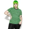 ACDC Believe In Yourself - Green Striped Women's Tee Womens