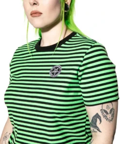ACDC Believe In Yourself - Green Striped Women's Tee Womens