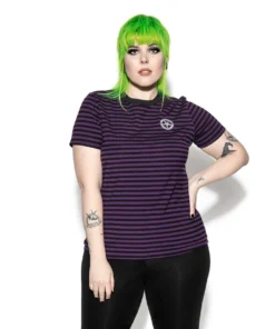 ACDC Believe In Yourself - Purple Striped Women's Tee