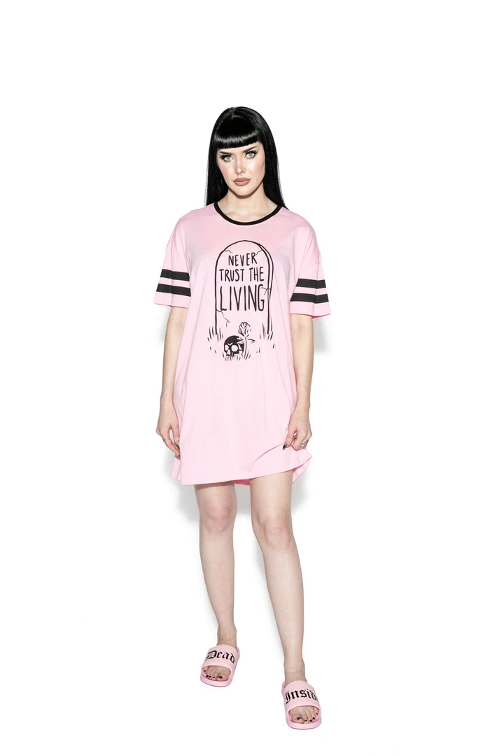 ACDC Pink Never Trust The Living - Dorm Shirt 4 ACDC Pink Never Trust The Living - Dorm Shirt