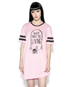 ACDC Pink Never Trust The Living - Dorm Shirt