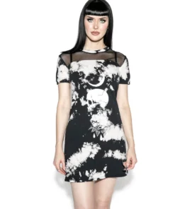 ACDC Spirits Of The Dead - Black Lightning Dye Mesh Dress Womens