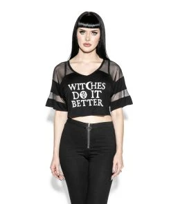 ACDC Womens Witches Do It Better - Mesh Crop Jersey