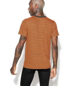 ACDC Never Trust The Living - Orange Striped Tee