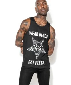 Blackcraft Cult Mens Wear Black Eat Pizza - Tank Top