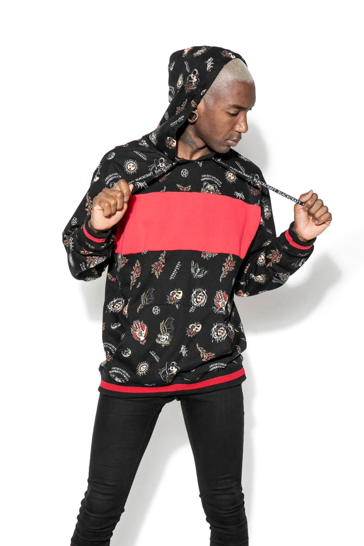 ACDC Ouija Flash - Color Block Hooded Pullover Mens 3 ACDC Ouija Flash - Color Block Hooded Pullover Mens