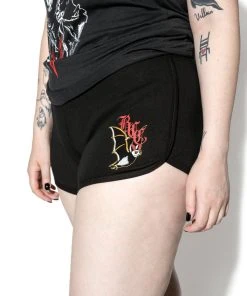Blackcraft Cult Moonlight Bat Shorts