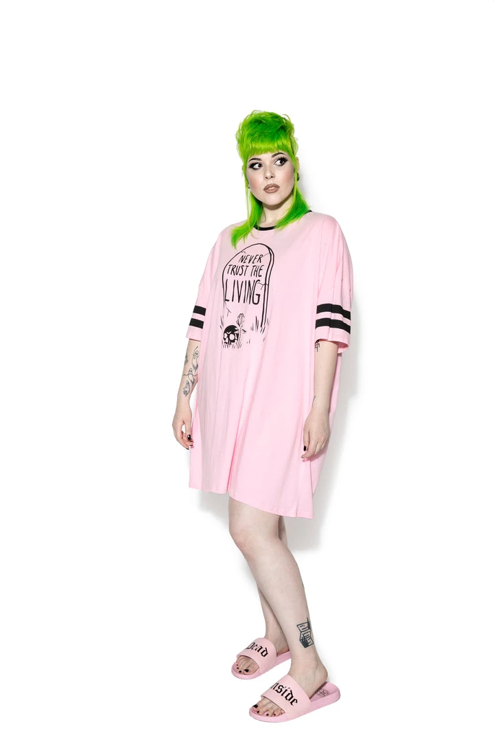 ACDC Pink Never Trust The Living - Dorm Shirt 7 ACDC Pink Never Trust The Living - Dorm Shirt